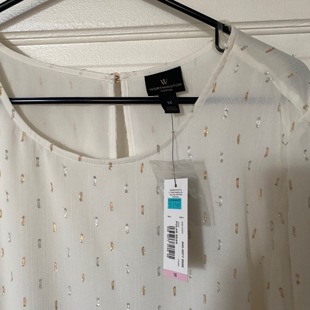 2X Worthington Women Long Sleeve Blouse